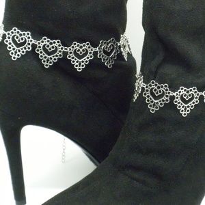 Boot Chains Silver Plated Set